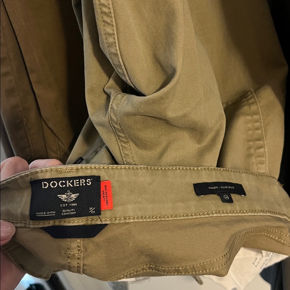 Dockers Jean Cut Khaki All Seasons Tech Mens Straight Fit Pant 34X30 - Picture 6 of 7
